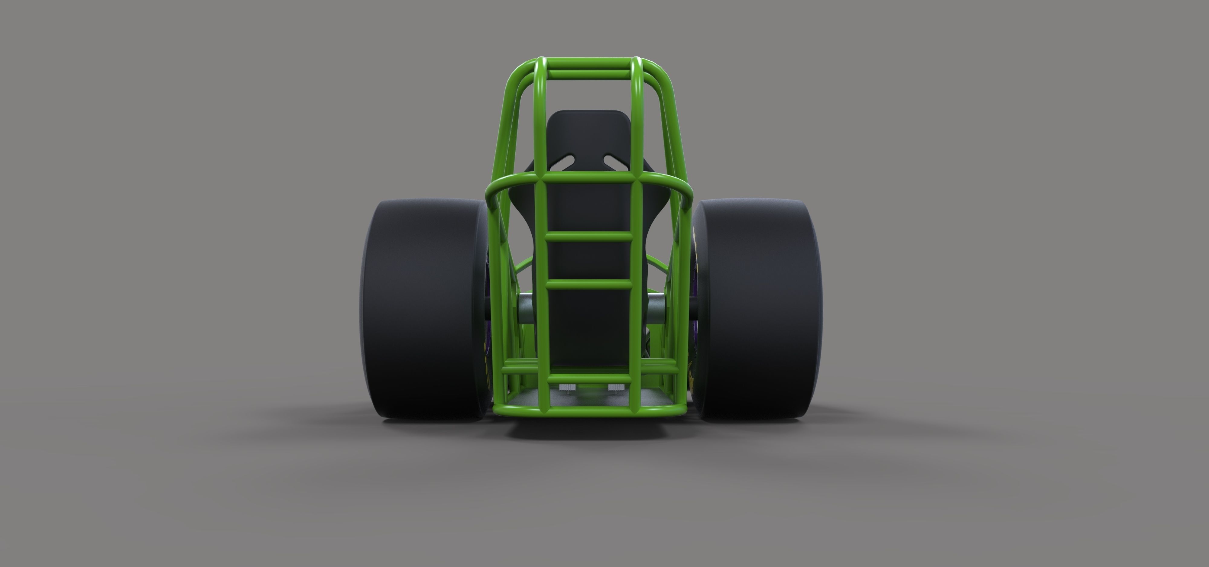 Front engine jet dragster 3D model_13