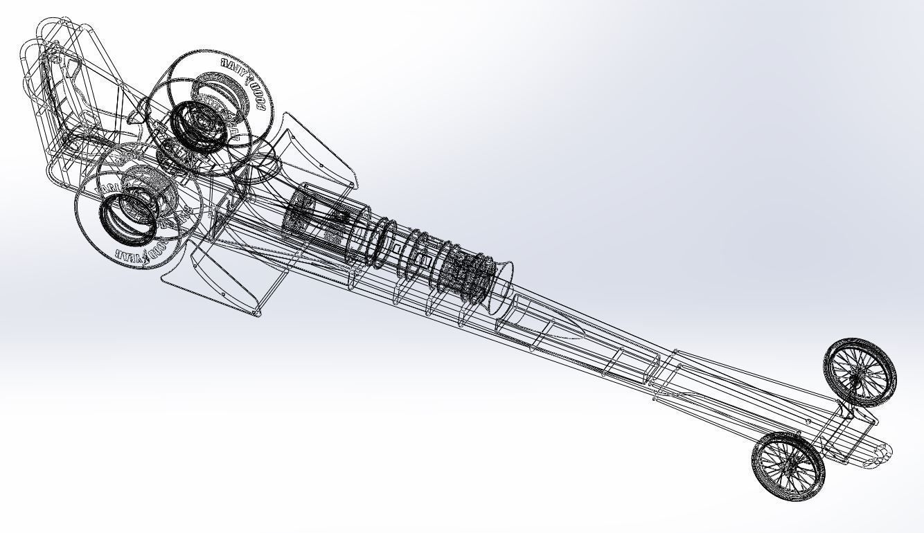 Front engine jet dragster 3D model_16