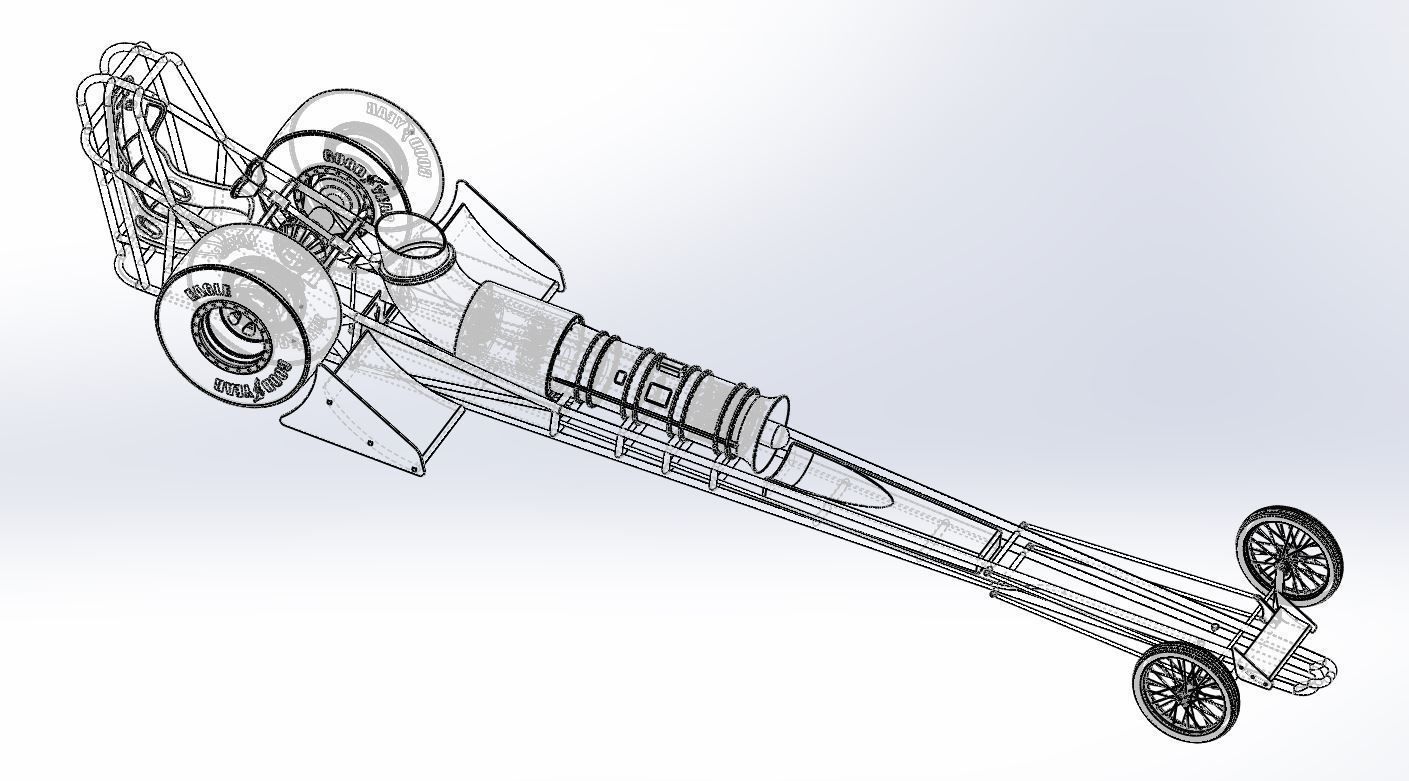 Front engine jet dragster 3D model_15