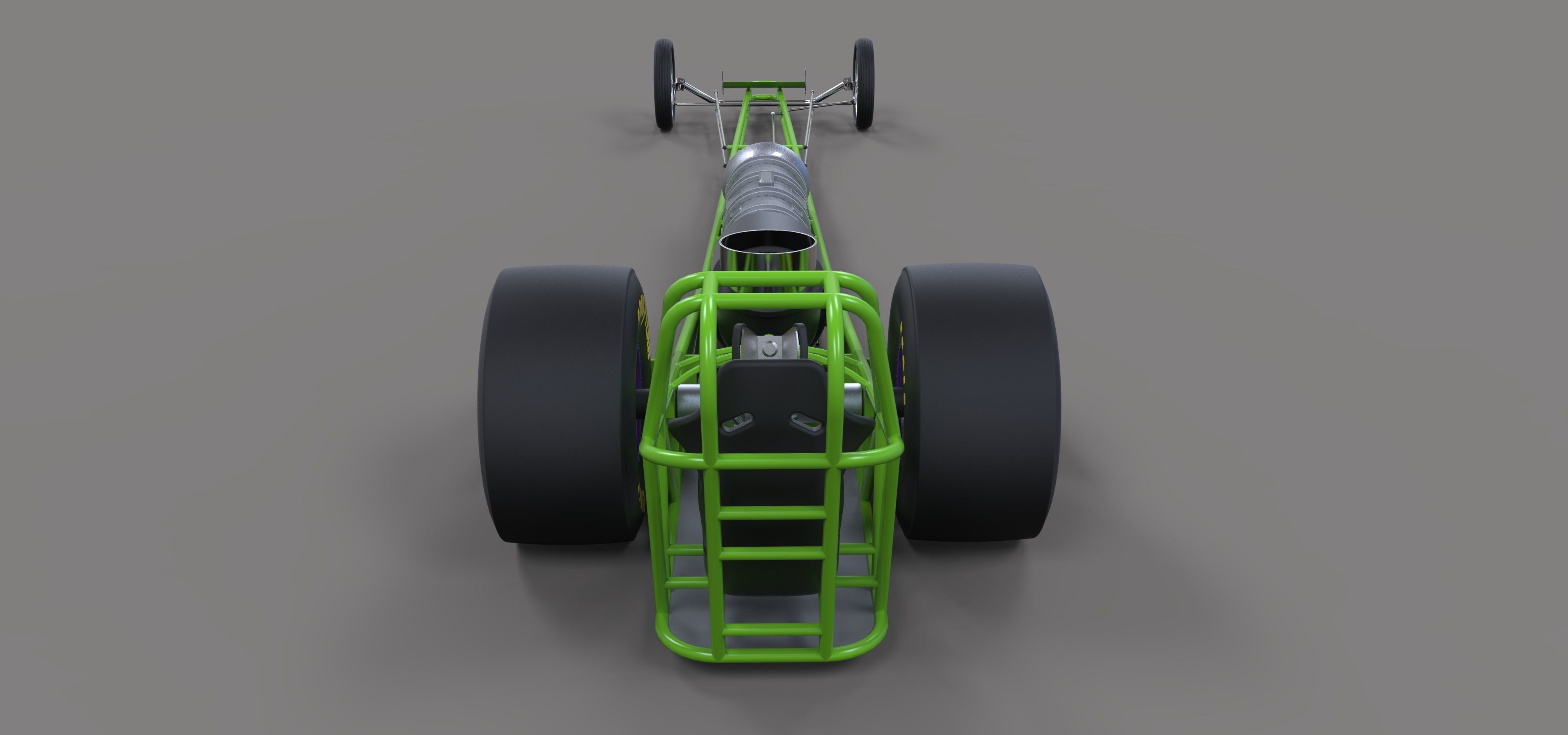 Front engine jet dragster 3D model_12