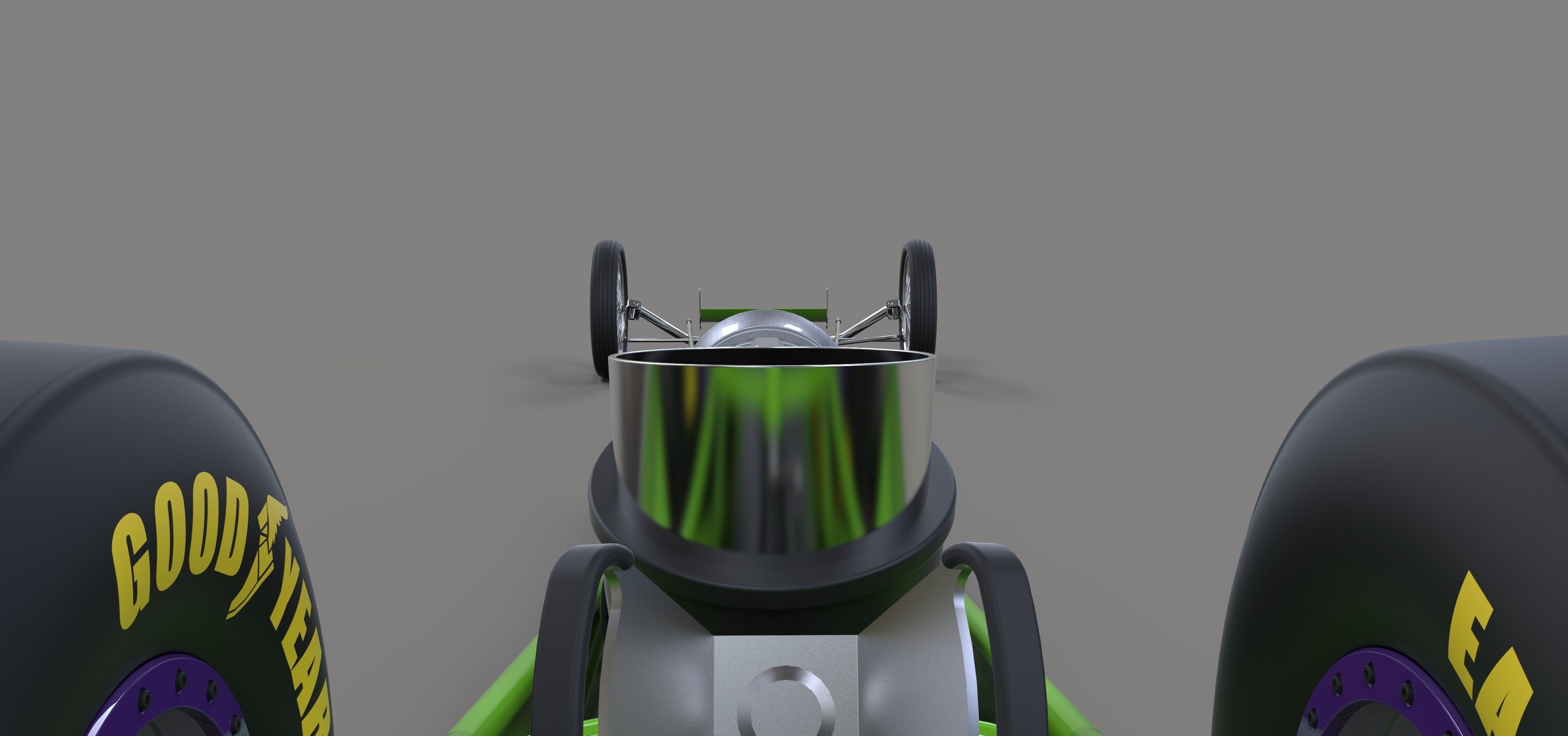 Front engine jet dragster 3D model_14