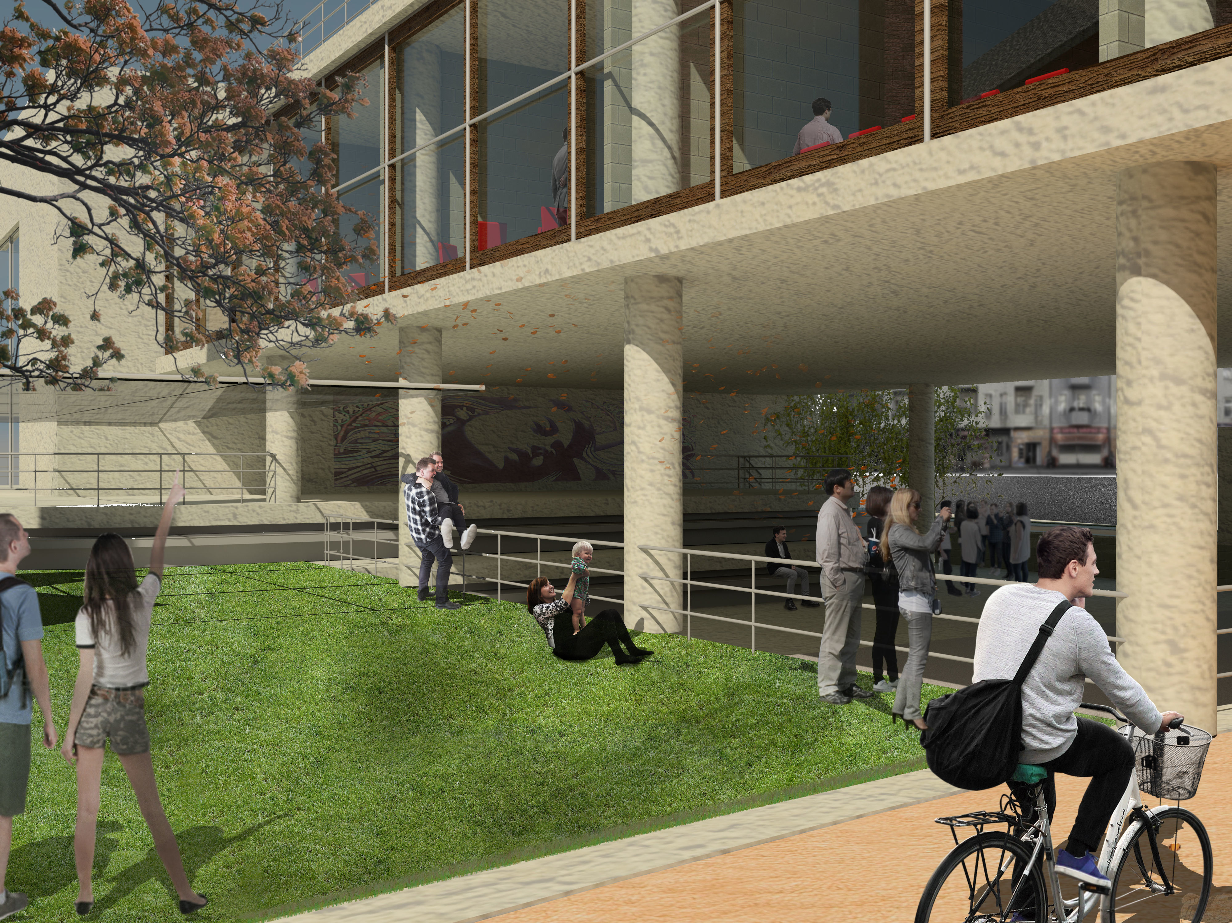 Community Center in Berlin - Moabit Street 3D model_3