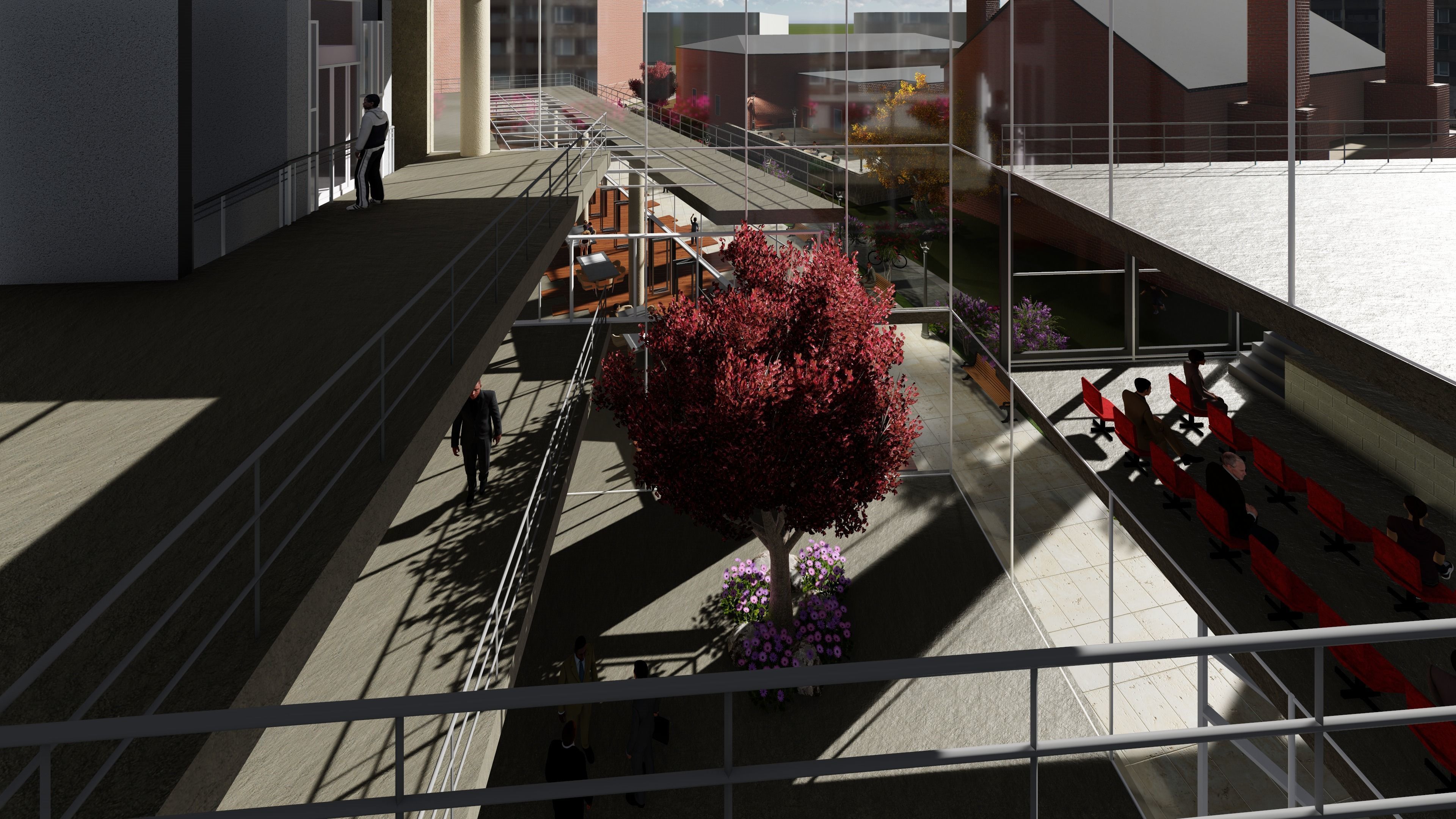 Community Center in Berlin - Moabit Street 3D model_6