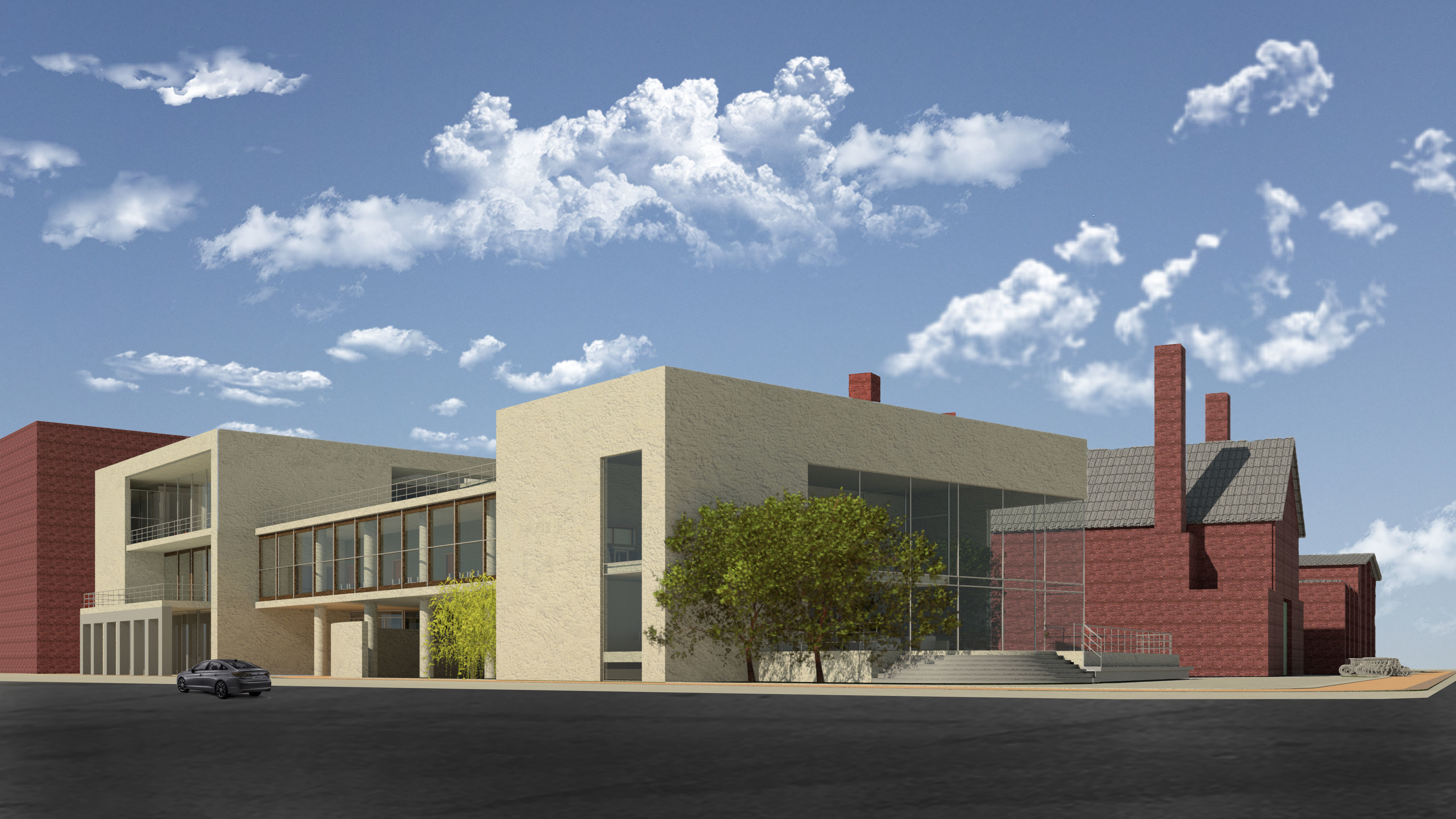 Community Center in Berlin - Moabit Street 3D model_2