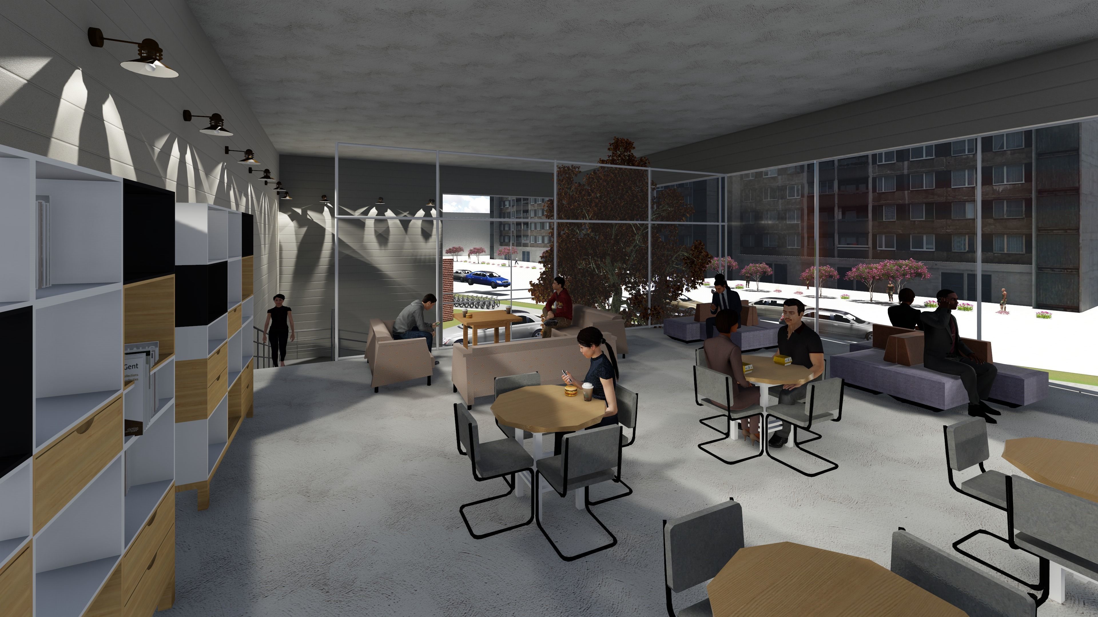 Community Center in Berlin - Moabit Street 3D model_5