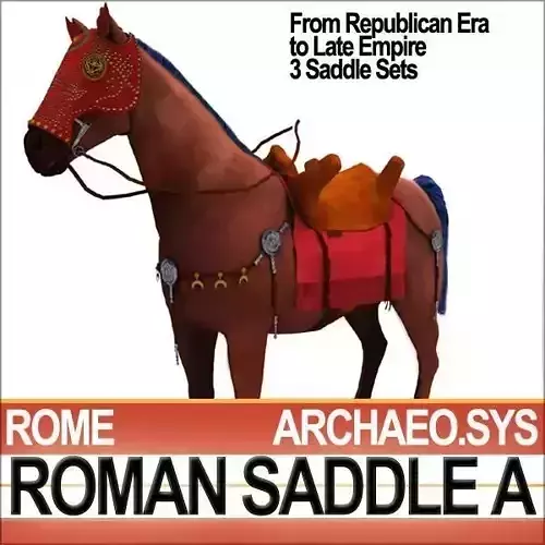 Saddle Ancient Rome Bridle Harness A 3D model