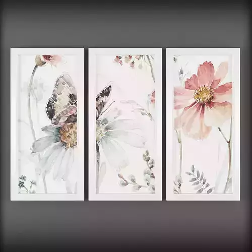 Picture Frames Low-poly 3D model