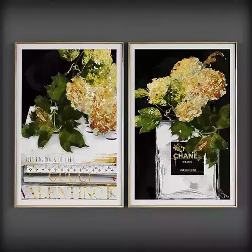  Picture Frames Low-poly 3D model