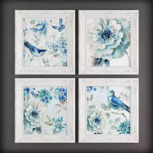 Picture Frames Low-poly 3D model