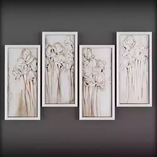 Picture Frames Low-poly 3D model