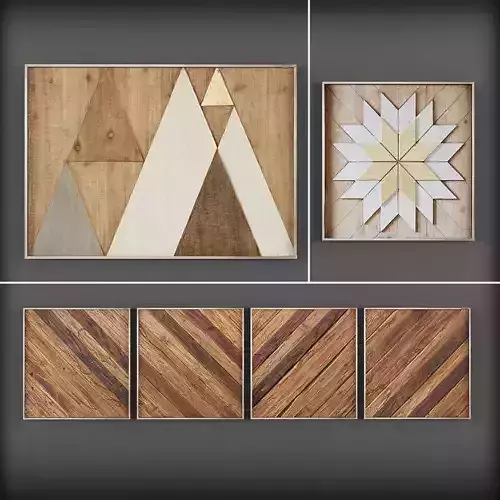 Picture Frames Low-poly 3D model