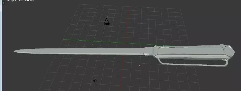 extreme low poly simple blade Low-poly 3D model_0