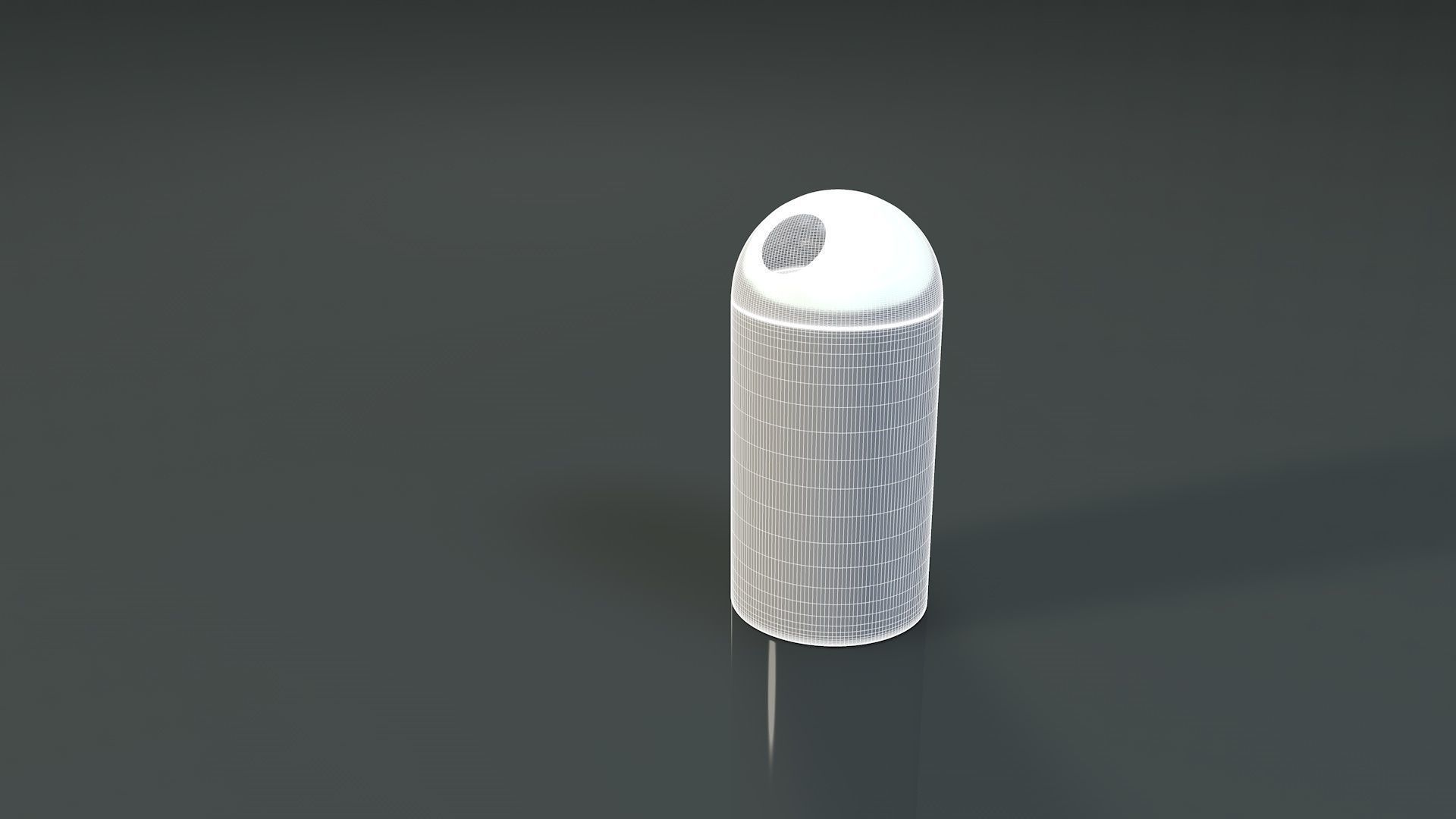 Trash Bin Aluminum or Stainless Steel 3D Model 3D model_7