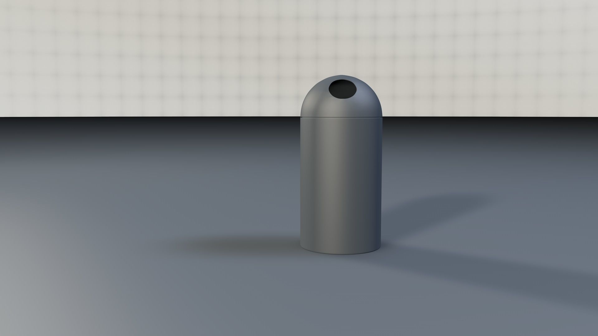 Trash Bin Aluminum or Stainless Steel 3D Model 3D model_23