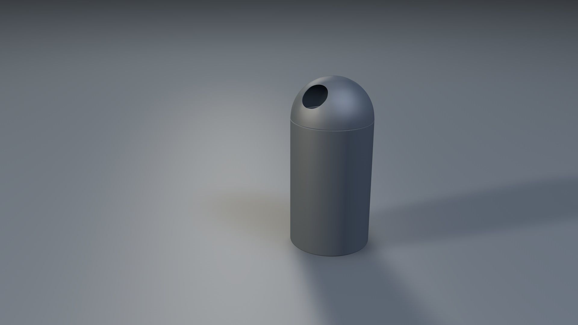 Trash Bin Aluminum or Stainless Steel 3D Model 3D model_21