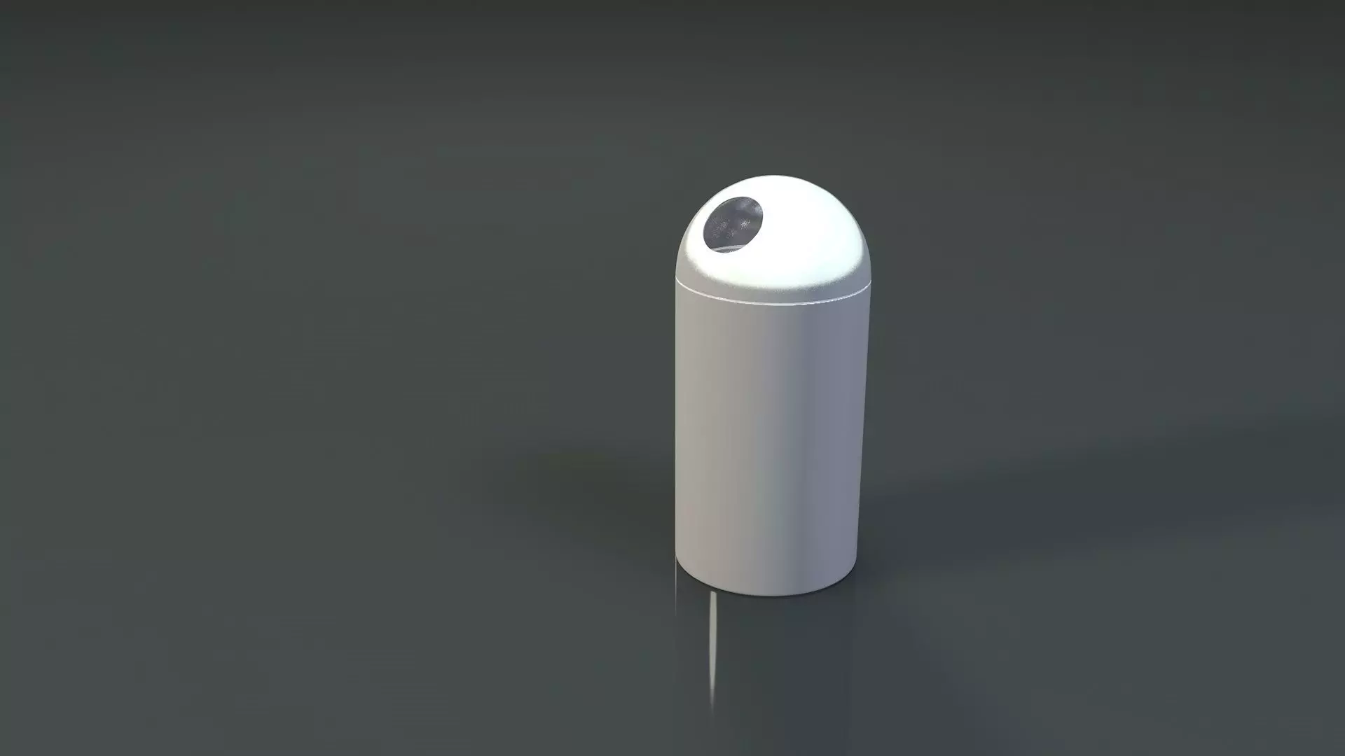 Trash Bin Aluminum or Stainless Steel 3D Model 3D model_0