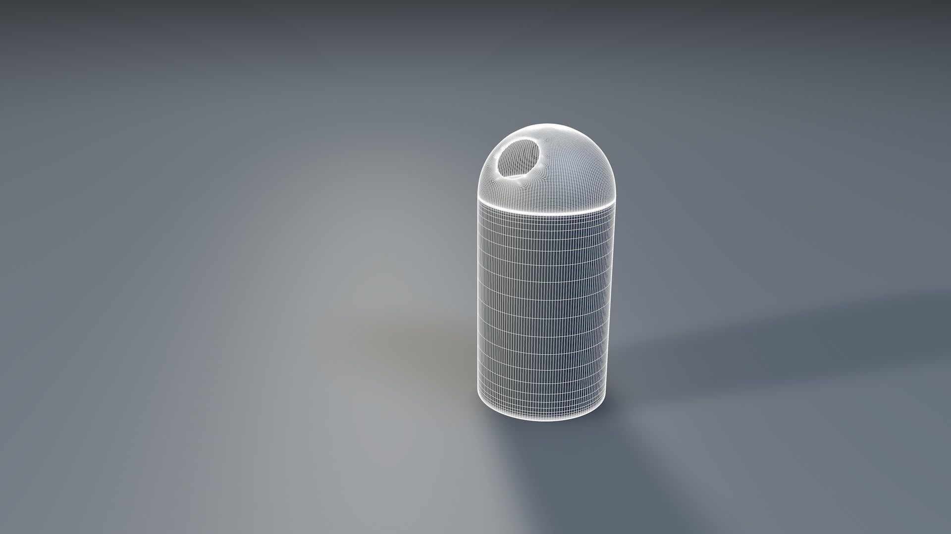 Trash Bin Aluminum or Stainless Steel 3D Model 3D model_2