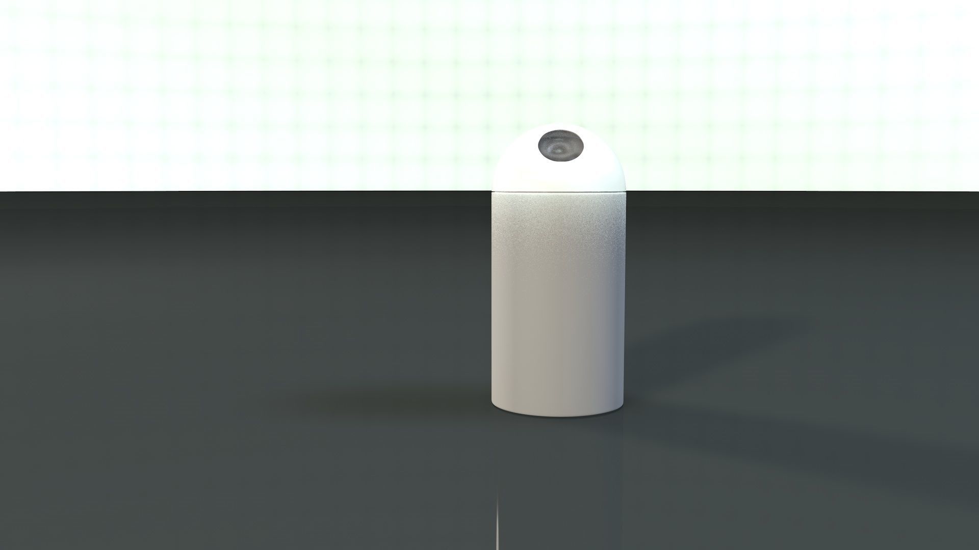 Trash Bin Aluminum or Stainless Steel 3D Model 3D model_18