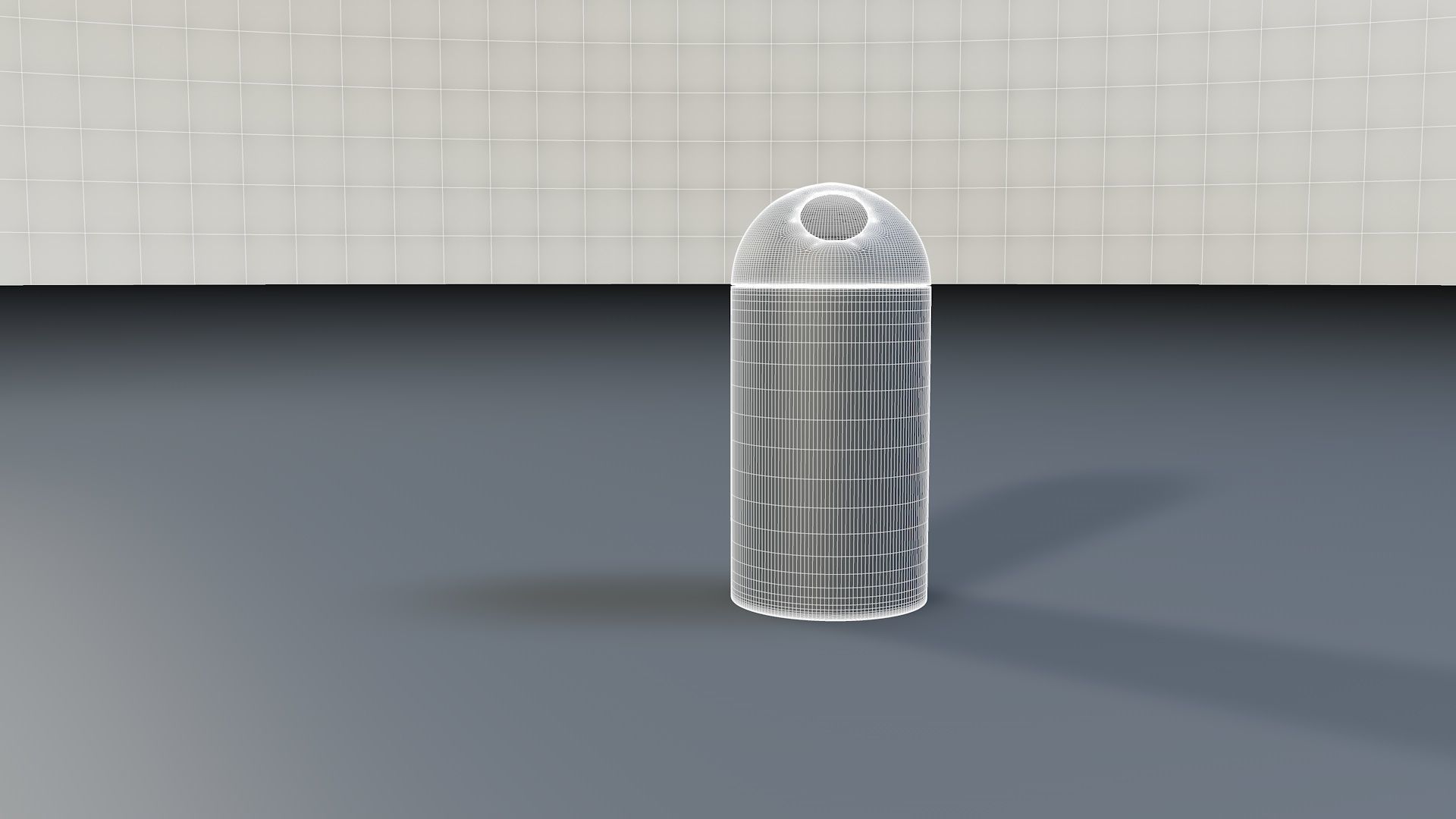 Trash Bin Aluminum or Stainless Steel 3D Model 3D model_4