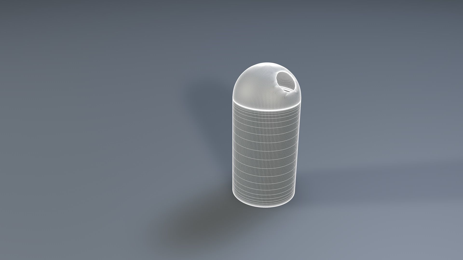 Trash Bin Aluminum or Stainless Steel 3D Model 3D model_3