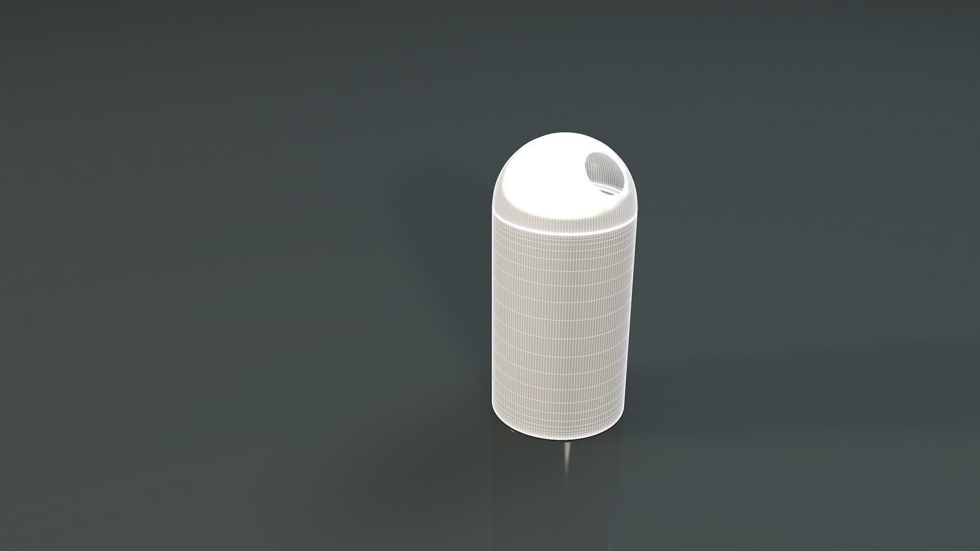 Trash Bin Aluminum or Stainless Steel 3D Model 3D model_8