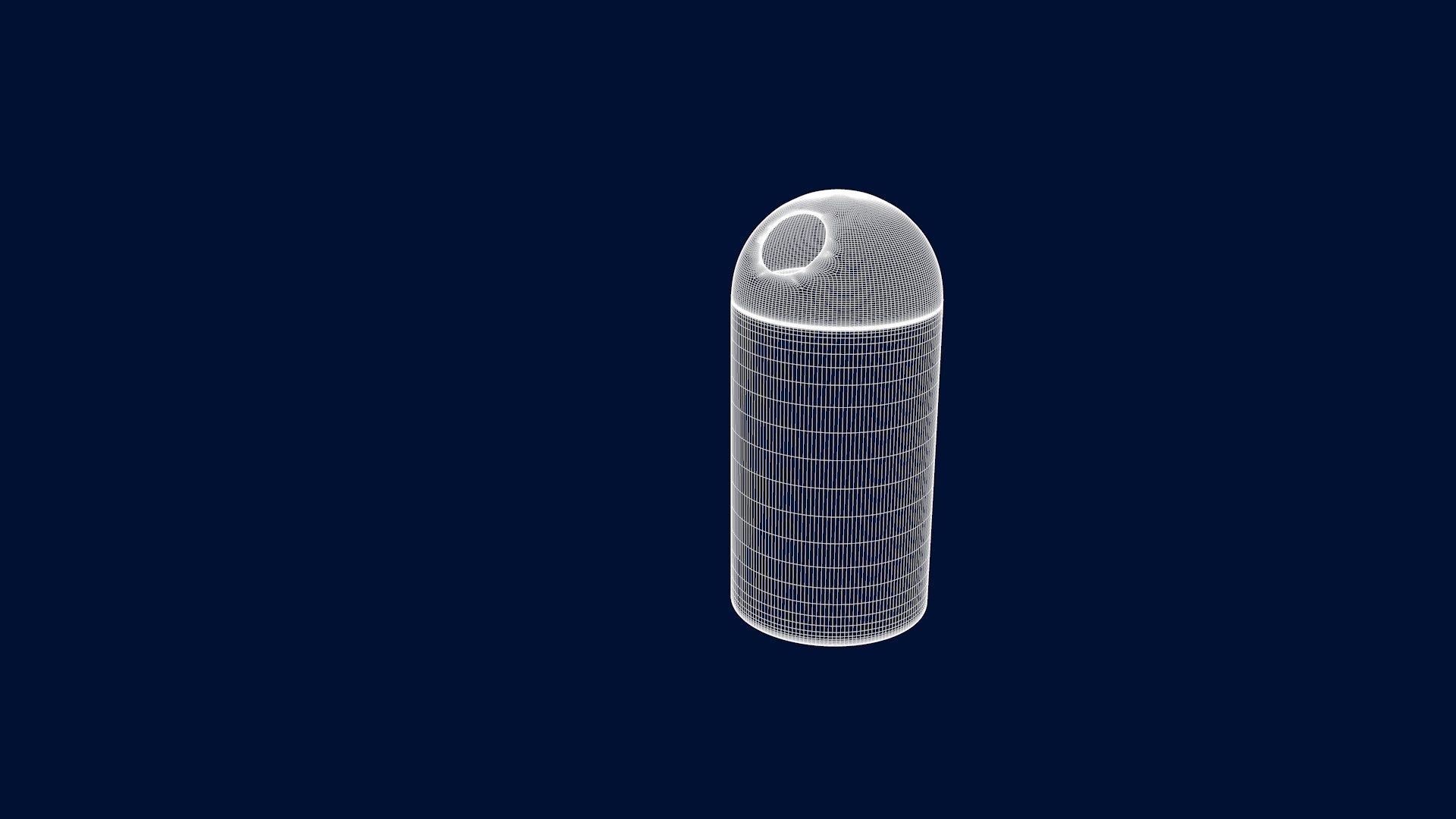 Trash Bin Aluminum or Stainless Steel 3D Model 3D model_13