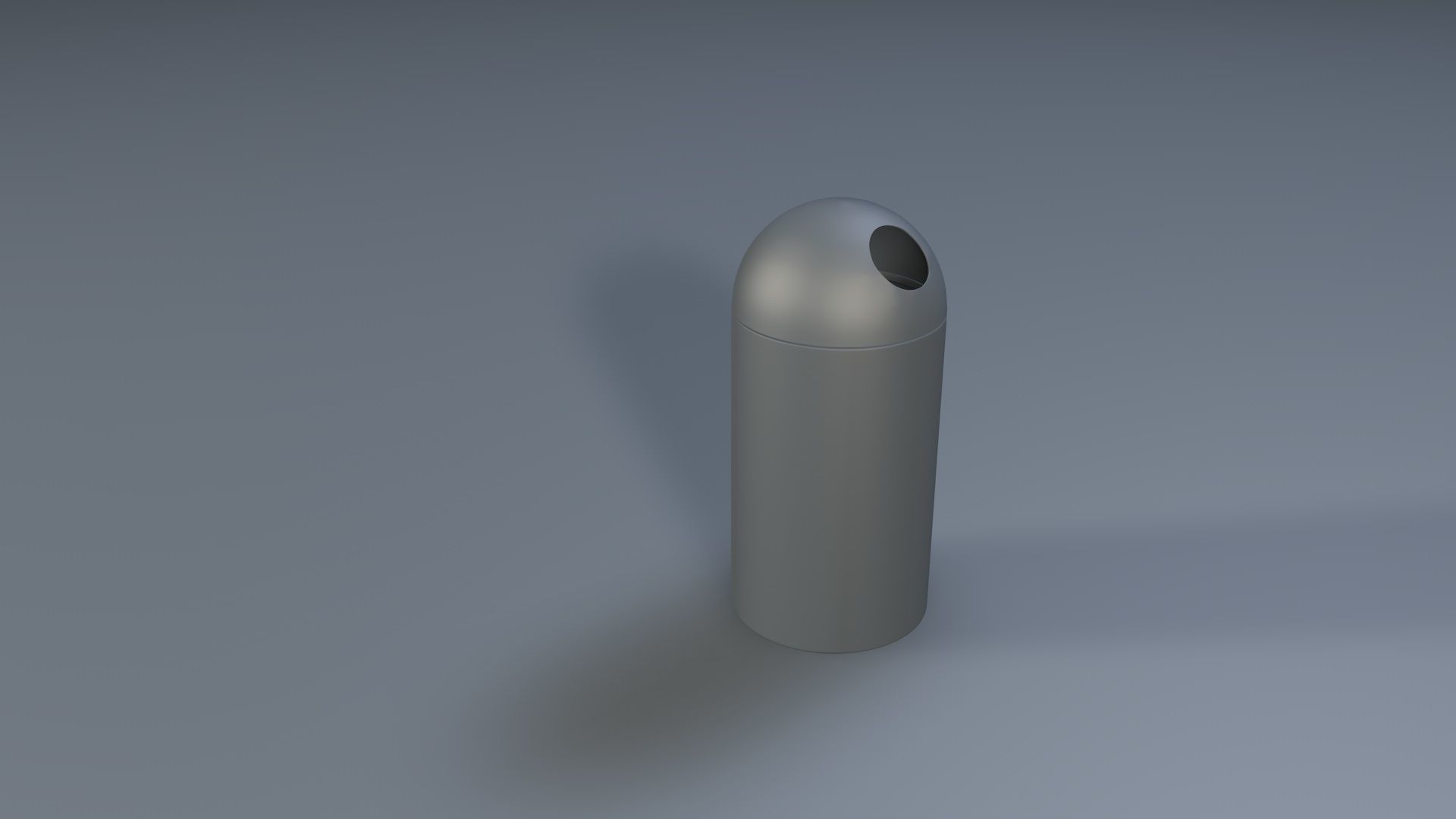 Trash Bin Aluminum or Stainless Steel 3D Model 3D model_22