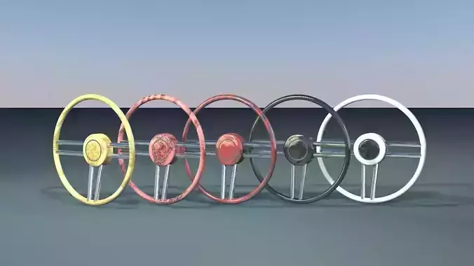 Classic Steering Wheel 3D Model