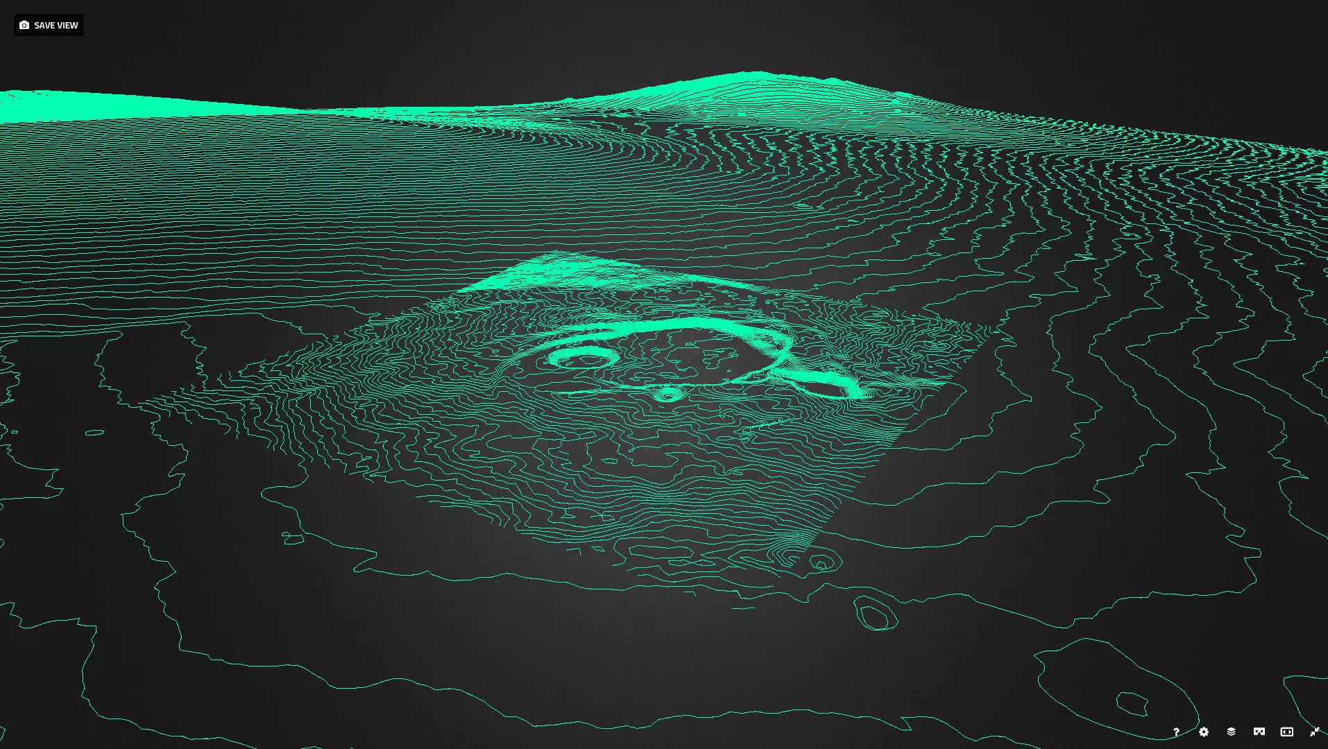 Mt Kilauea Crater Contour 3D model_0
