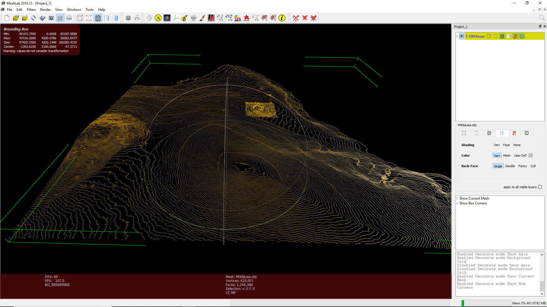 Mt Kilauea Crater Contour 3D model_1
