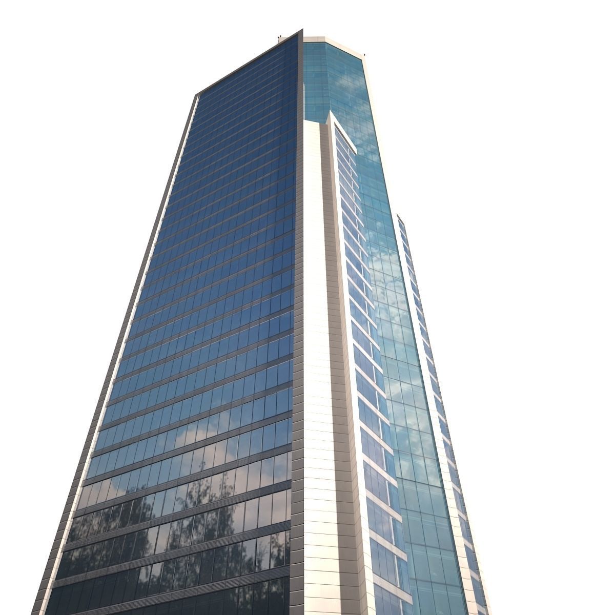 Skyscrapper 12 High Low-poly 3D model_8