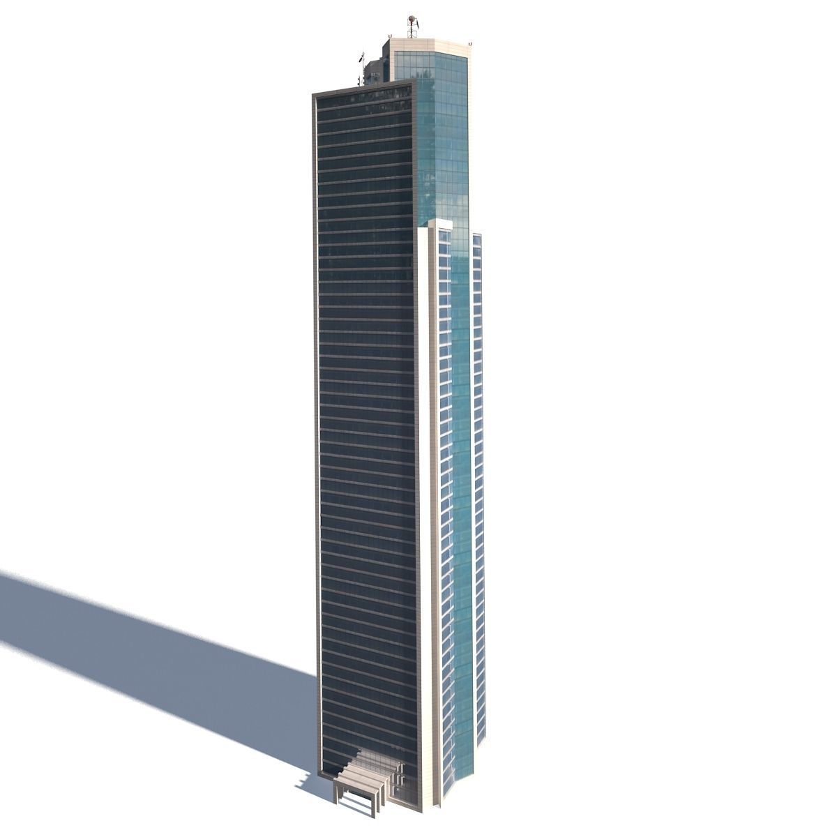 Skyscrapper 12 High Low-poly 3D model_1
