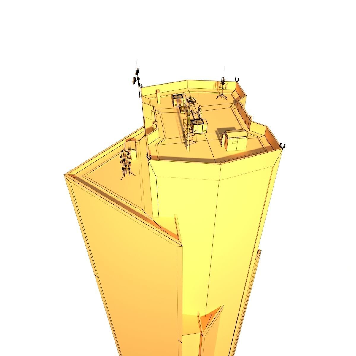 Skyscrapper 12 High Low-poly 3D model_6