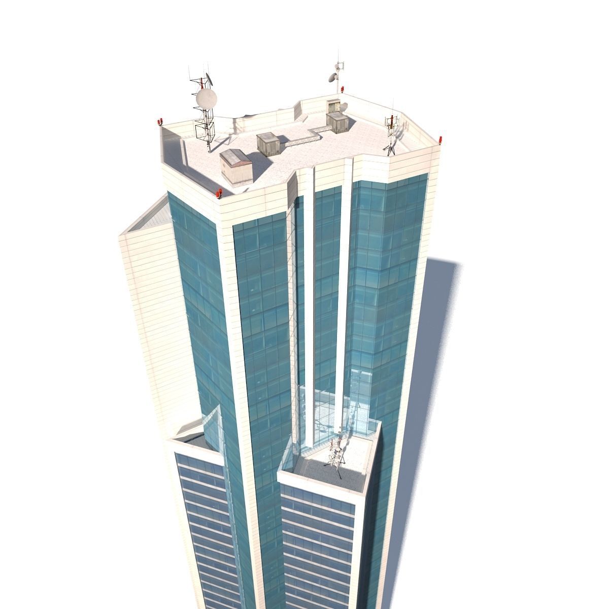 Skyscrapper 12 High Low-poly 3D model_5