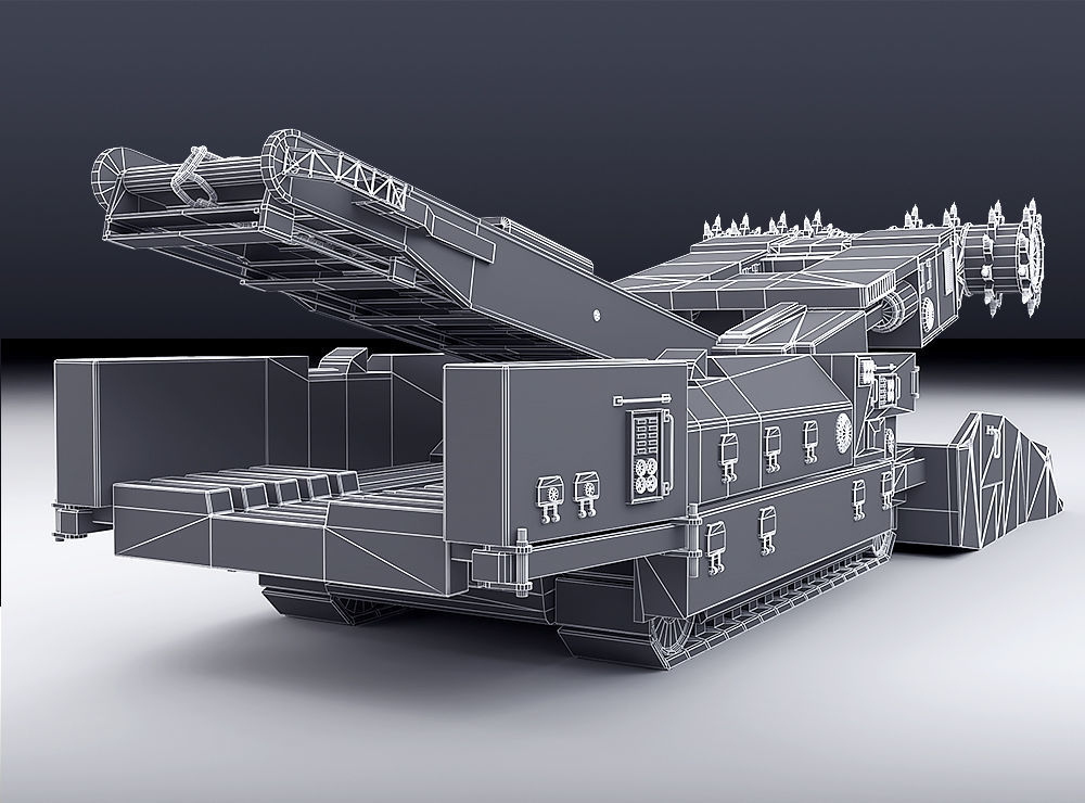 Continuous Miner 3D model_8