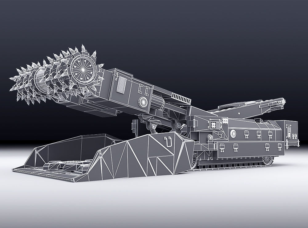 Continuous Miner 3D model_1