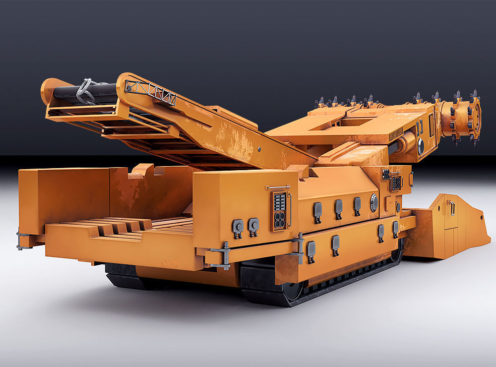Continuous Miner 3D model_7