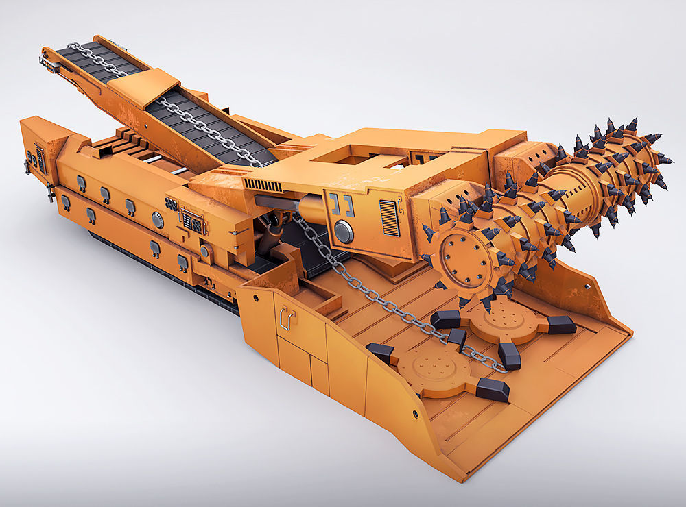 Continuous Miner 3D model_5