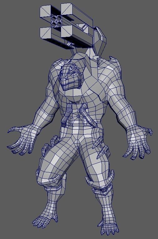 Low Poly Concept Creature Low-poly 3D model_1