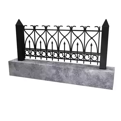 Fence metal and marble