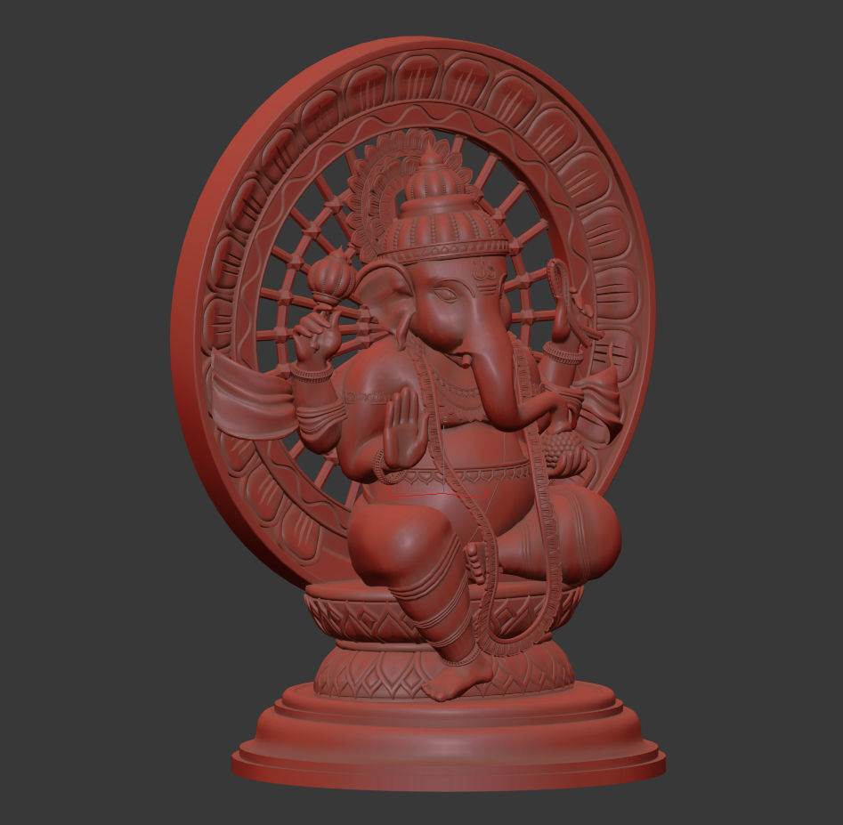 Ganesha statue 3D model_6