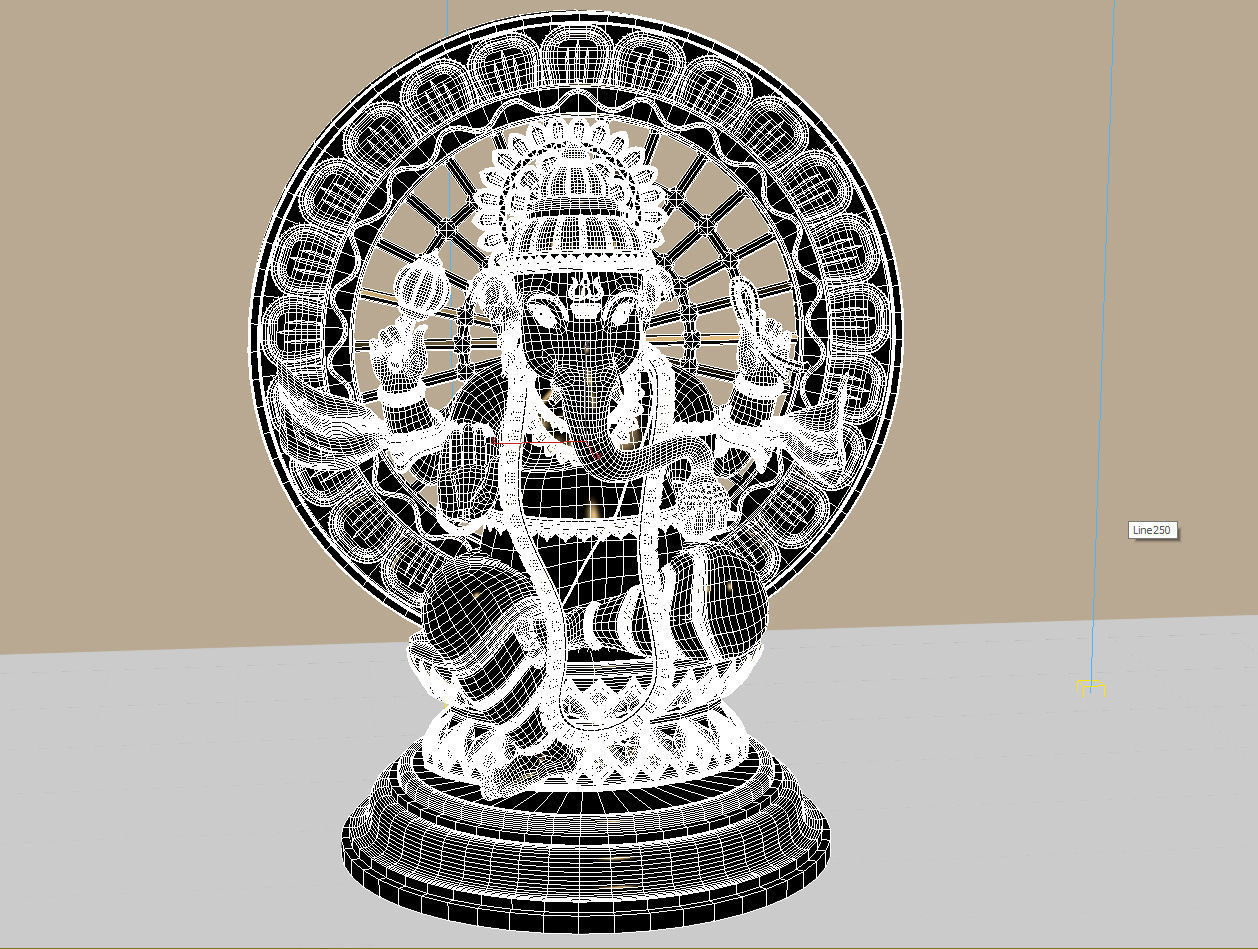 Ganesha statue 3D model_4
