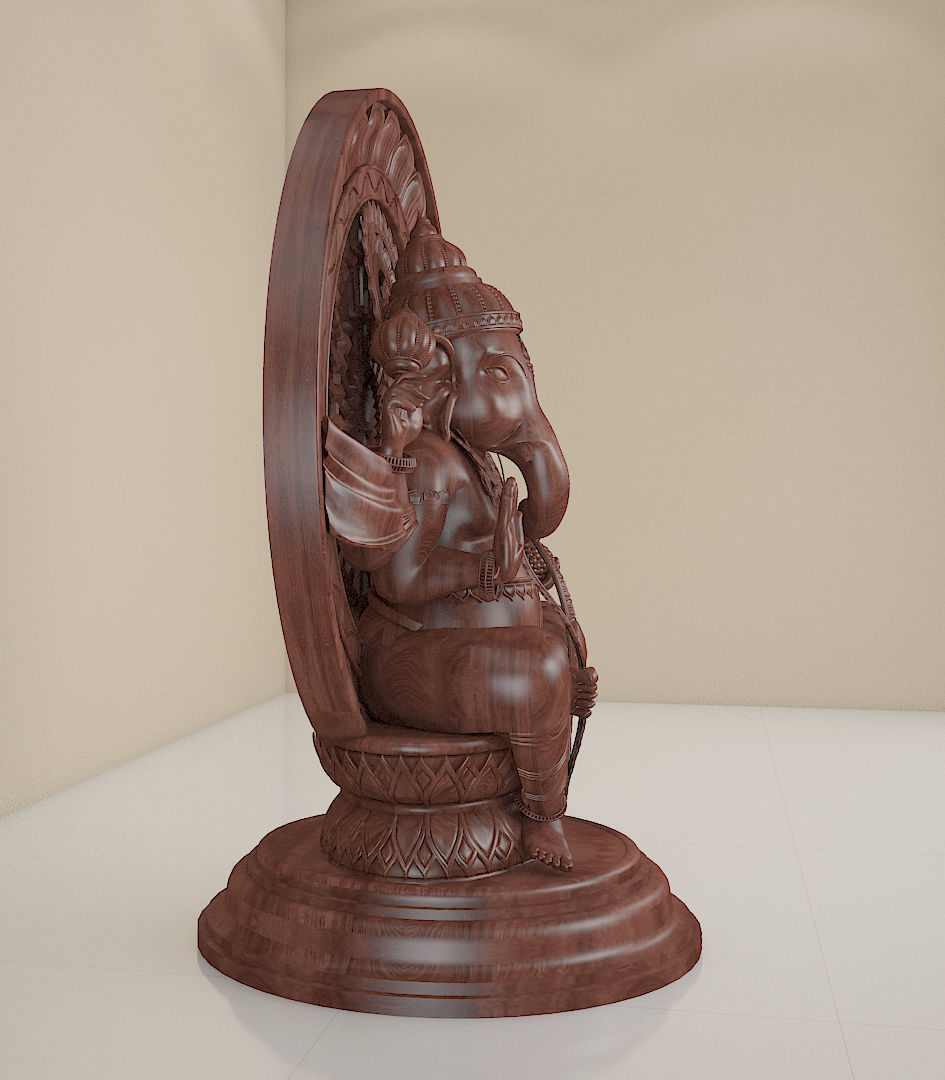 Ganesha statue 3D model_3