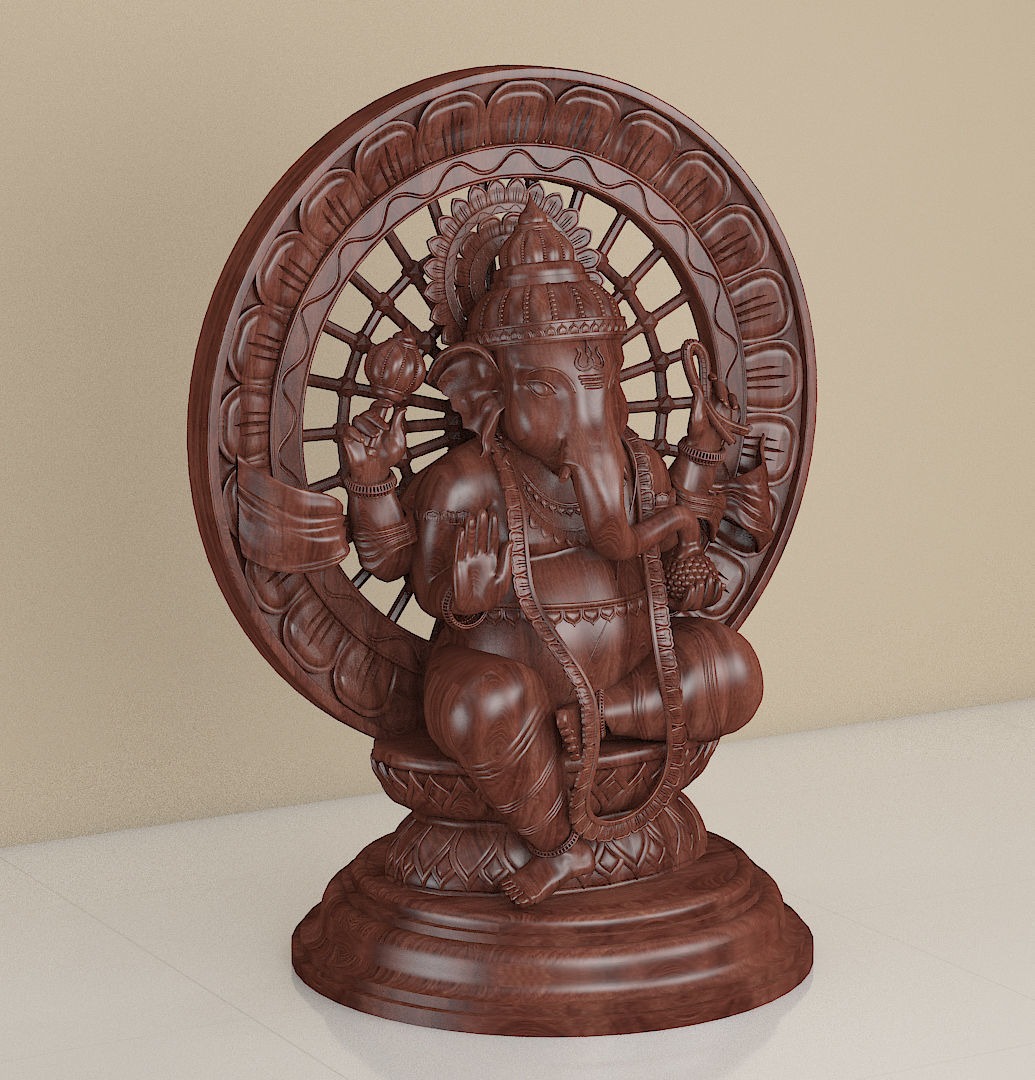 Ganesha statue 3D model_2