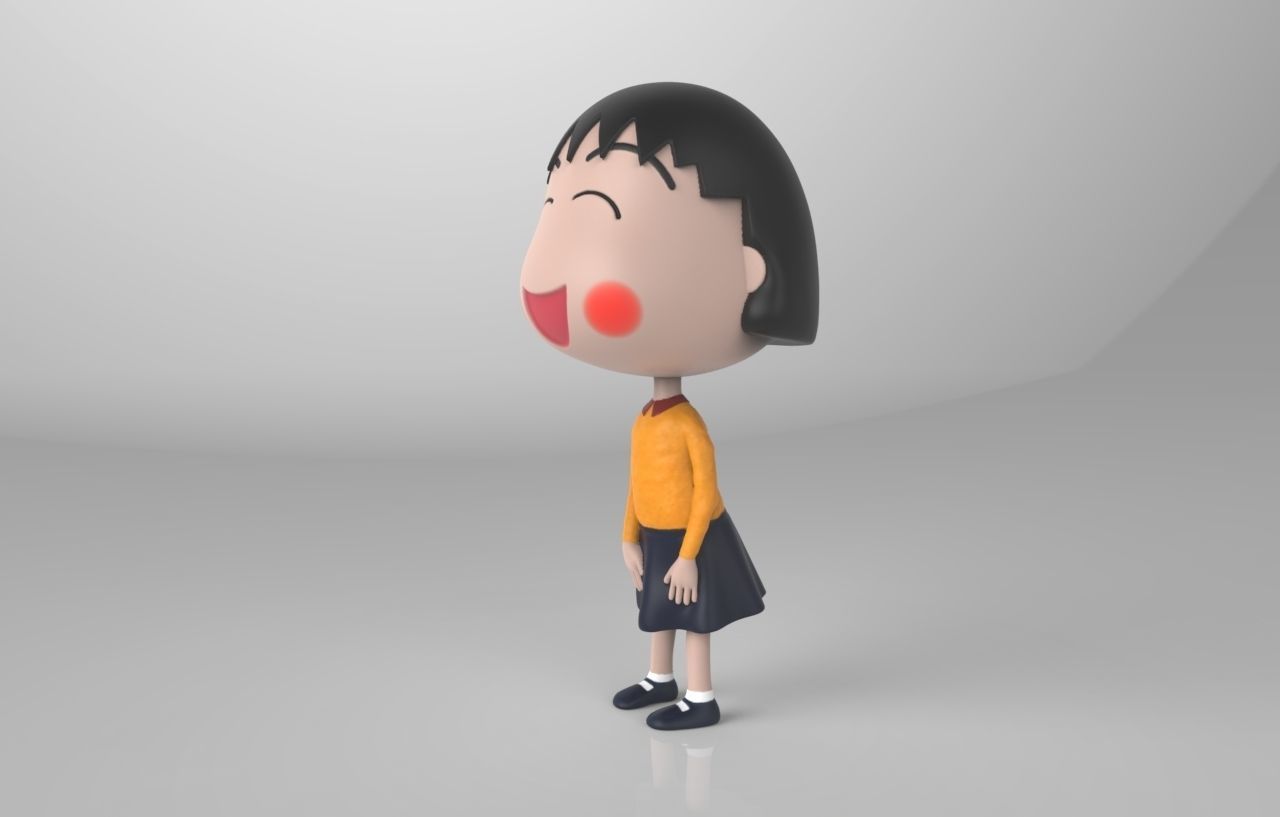 Chibi Maruko Chan Skirt and Sweater 3D print model_1