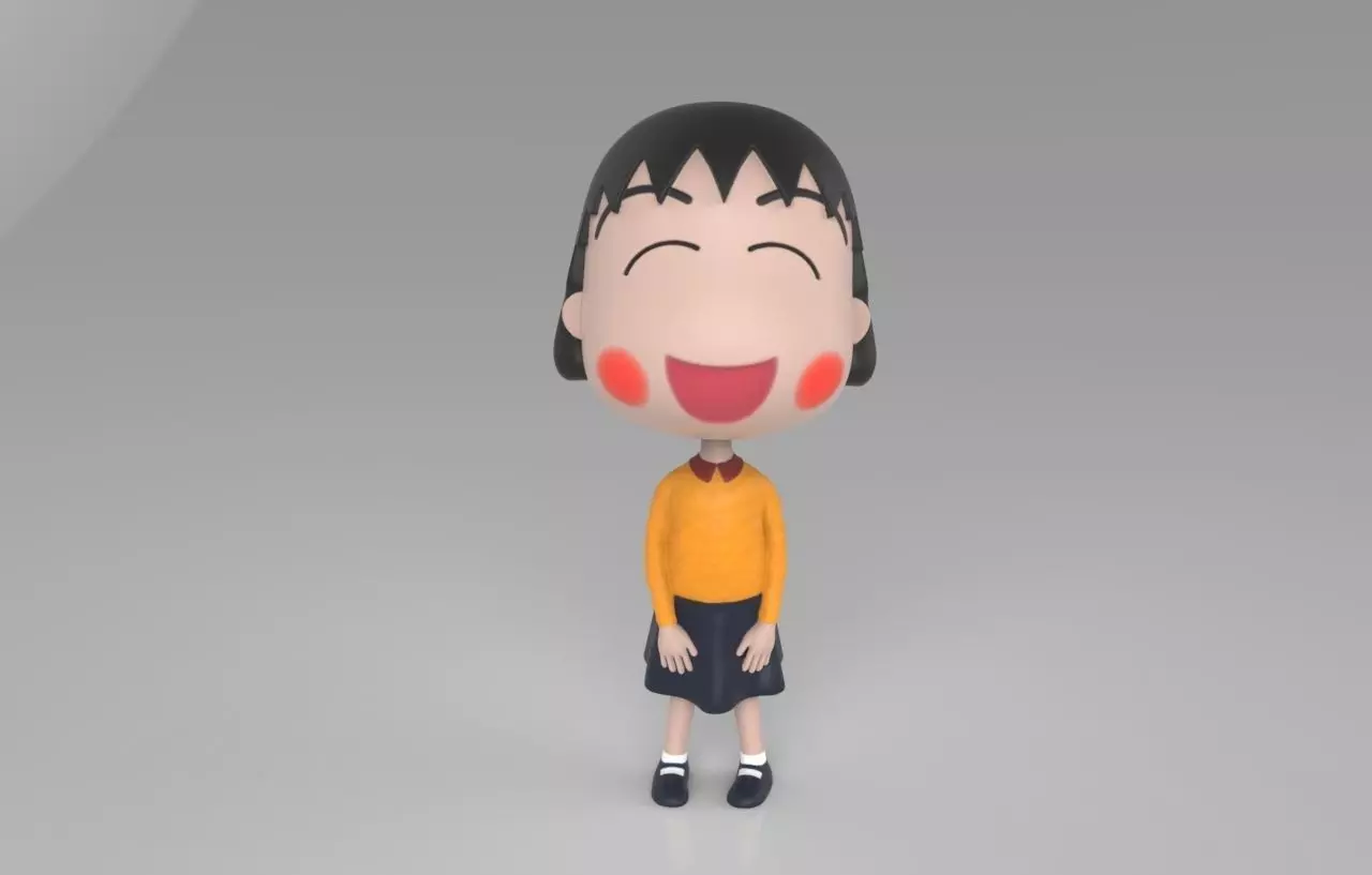Chibi Maruko Chan Skirt and Sweater 3D print model_0