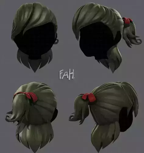 3D Hair style for girl V13