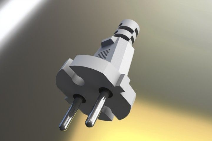 Power plug 3D model_1