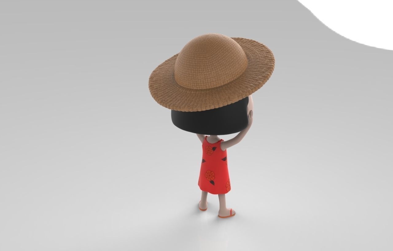 Chibi Maruko Chan Summer Dress 3D print model_3