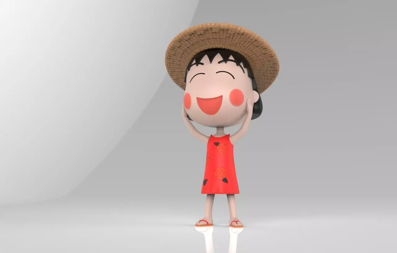 Chibi Maruko Chan Summer Dress 3D print model_0